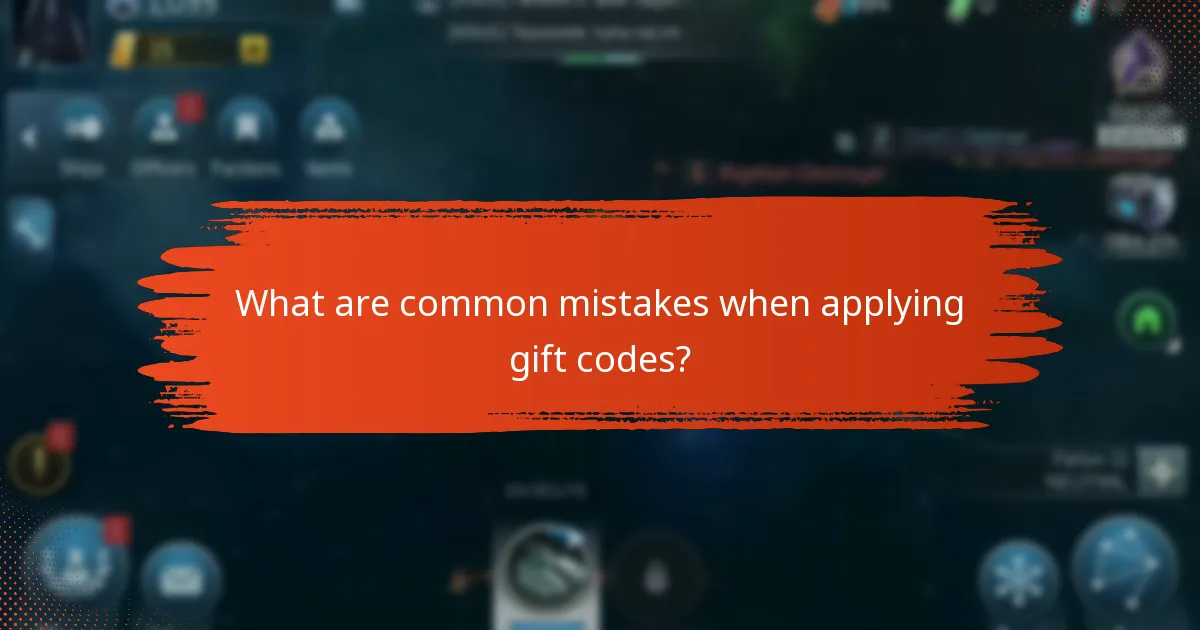 What are common mistakes when applying gift codes?