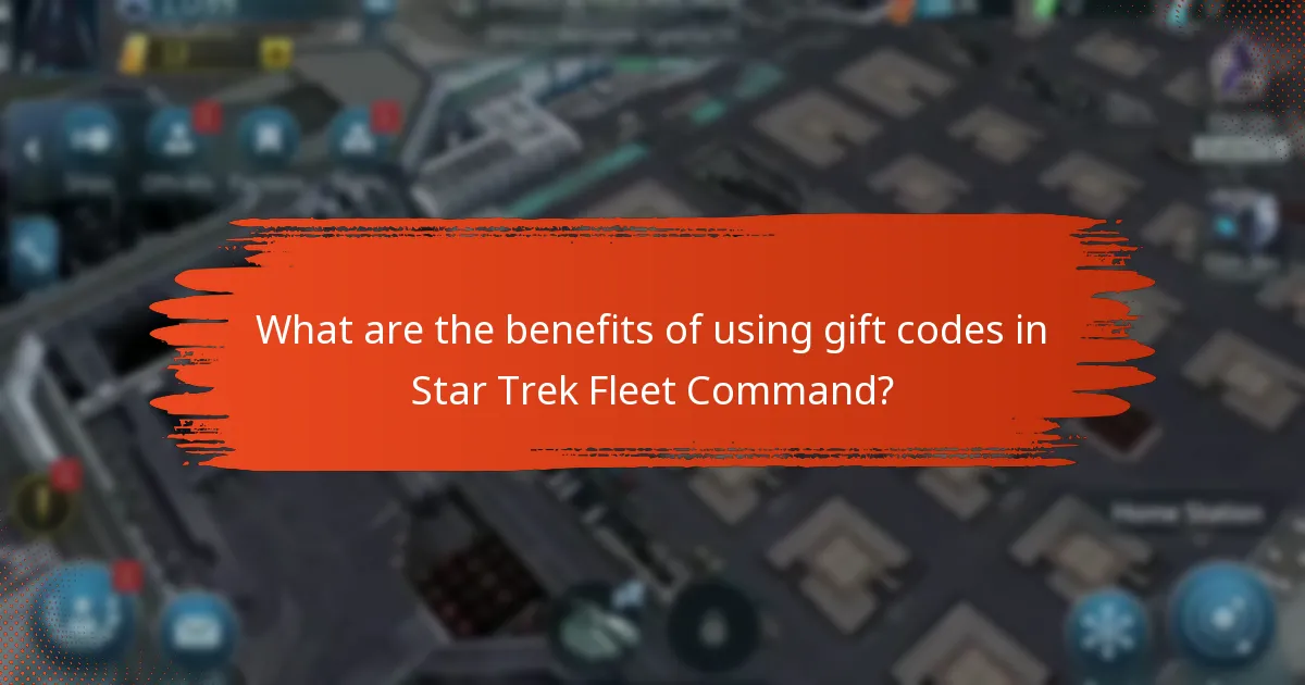 What are the benefits of using gift codes in Star Trek Fleet Command?